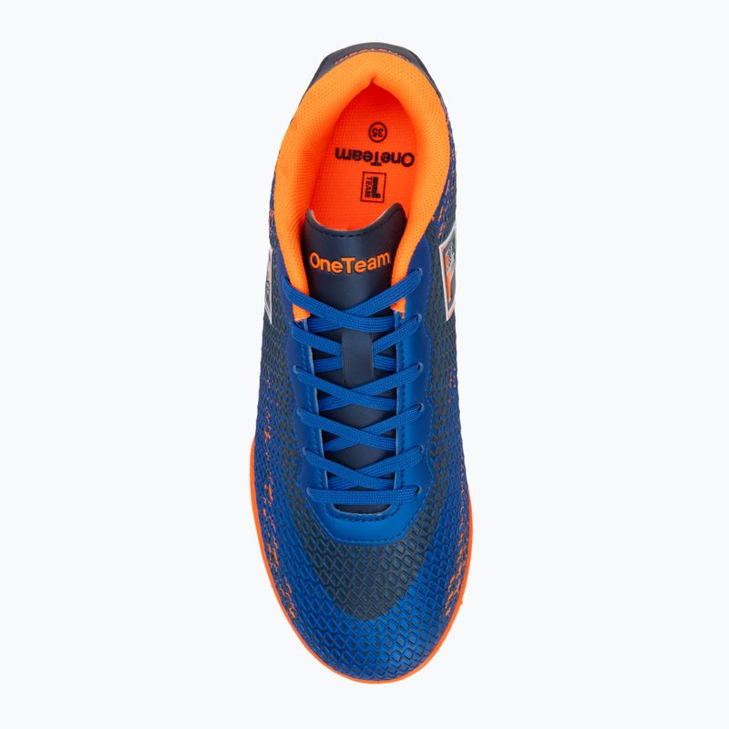 Scarpe da calcio OneTeam Robero Teen IC per bambini blu navy/arancio 5