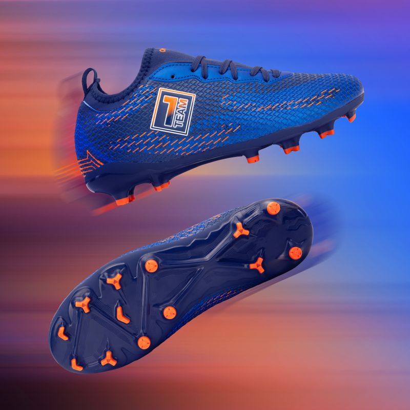 OneTeam Robero Teen FG/AG scarpe da calcio per bambini blu navy/arancio 3