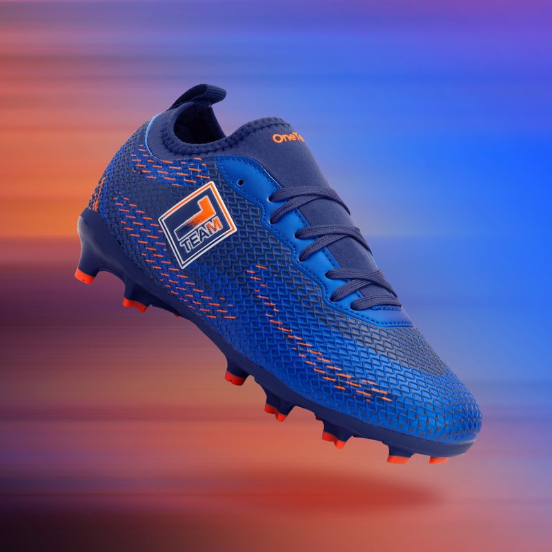 OneTeam Robero Teen FG/AG scarpe da calcio per bambini blu navy/arancio 4