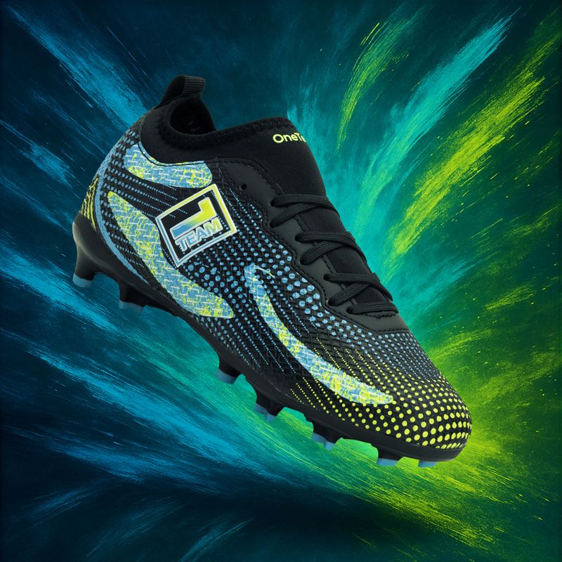 Scarpe da calcio da bambino OneTeam Robero Teen FG/AG nero/blu 4