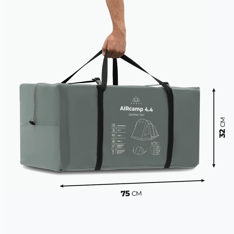 Tenda da campeggio gonfiabile per 4 persone KADVA AIRcamp 4.4 verde 20