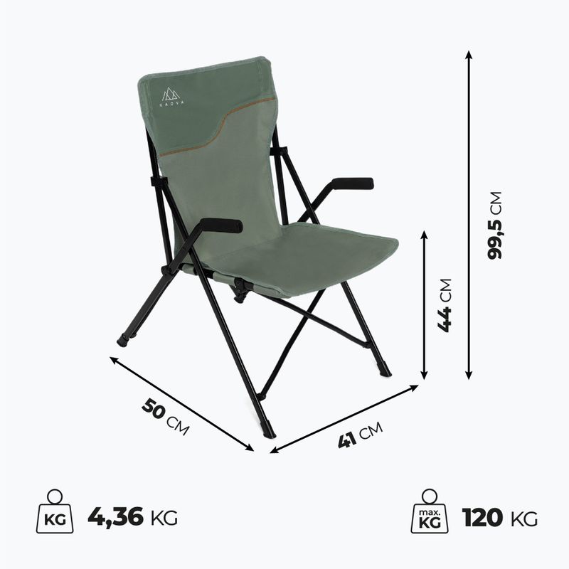 Sedia da campeggio KADVA CAMPchair 1.0 verde 16