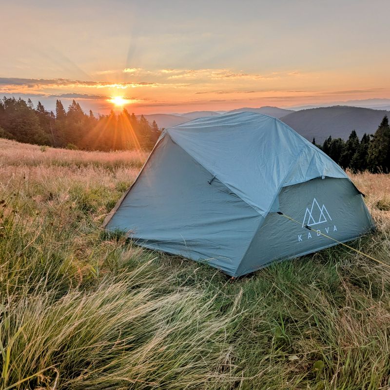 Tenda da trekking ultraleggera per 2 persone KADVA EXPEDIT 2 PRO grigio-verde 22