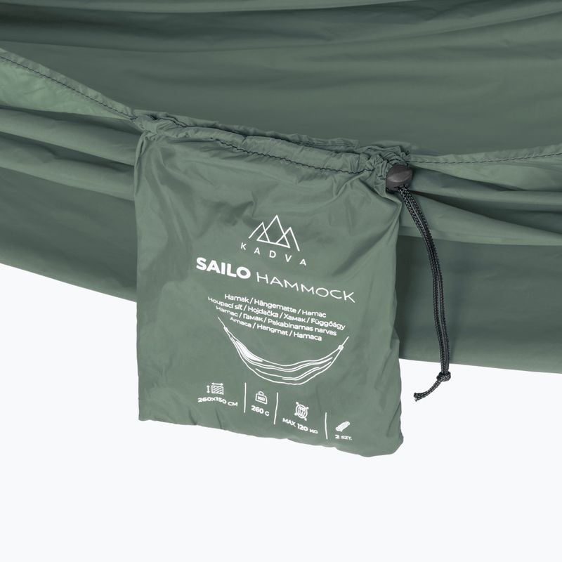Amaca da campeggio KADVA Sailo Hammock ultraleggera verde 5