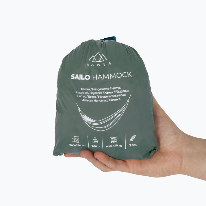 Amaca da campeggio KADVA Sailo Hammock ultraleggera verde 7