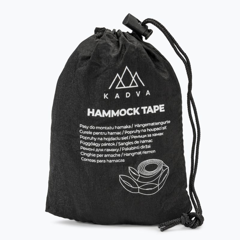 Cinghie per il montaggio dell'amaca KADVA Hammock tape nere 5