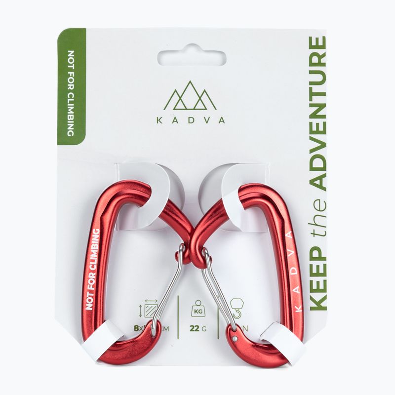Karabiner für die Montage der Hängematte KADVA Hammock Carabinier rot 6