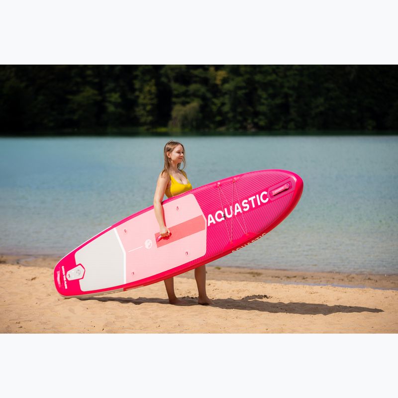 Set tavola SUP gonfiabile AQUASTIC Perth 9'10" pink 18