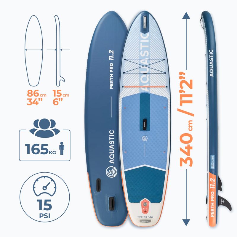 Tavola SUP AQUASTIC Perth Pro 11'2" allround white 21