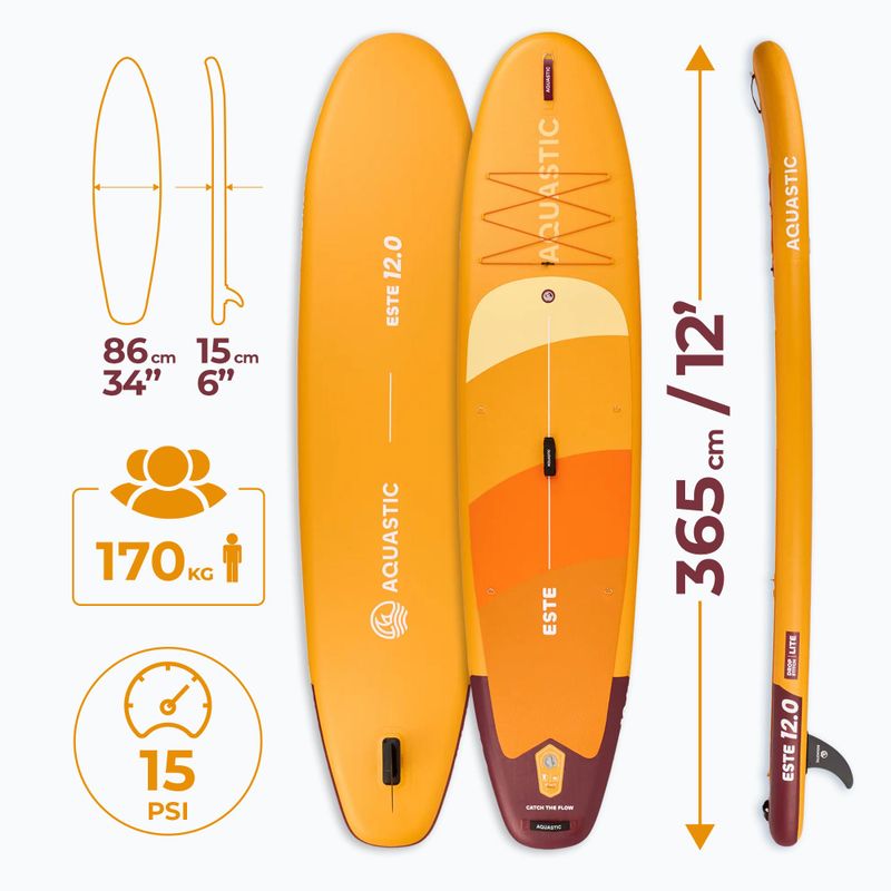 Set tavola SUP gonfiabile AQUASTIC This 12'0" orange 26
