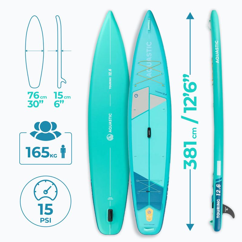 SUP AQUASTIC Tavola da turismo 12'6" verde 19
