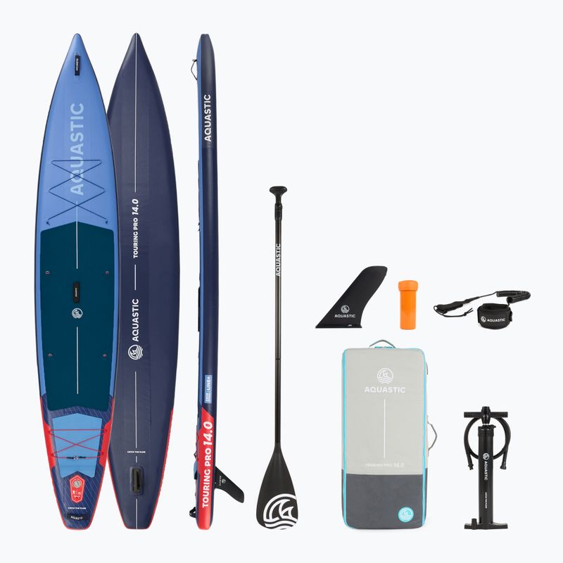 Set tavola SUP gonfiabile AQUASTIC Touring Pro 14'0" dark blue