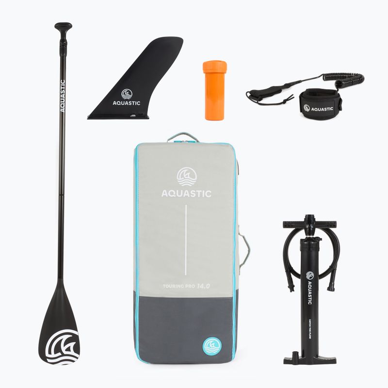 Set tavola SUP gonfiabile AQUASTIC Touring Pro 14'0" dark blue 18
