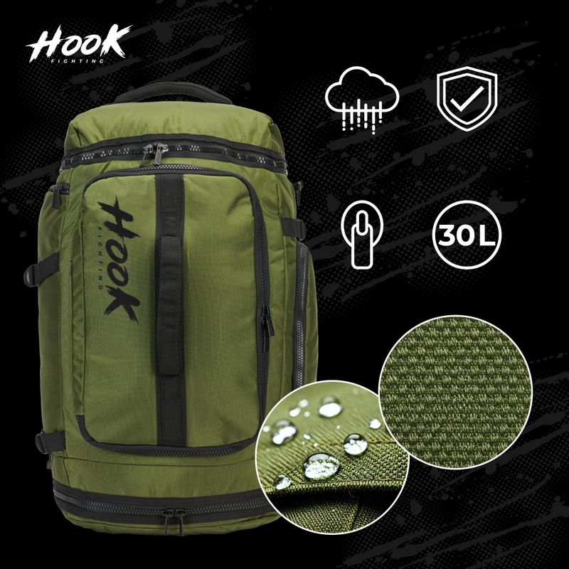 Zaino/borsa 2in1 HOOK FIGHTING Training Duffel Bag 30 l verde 2