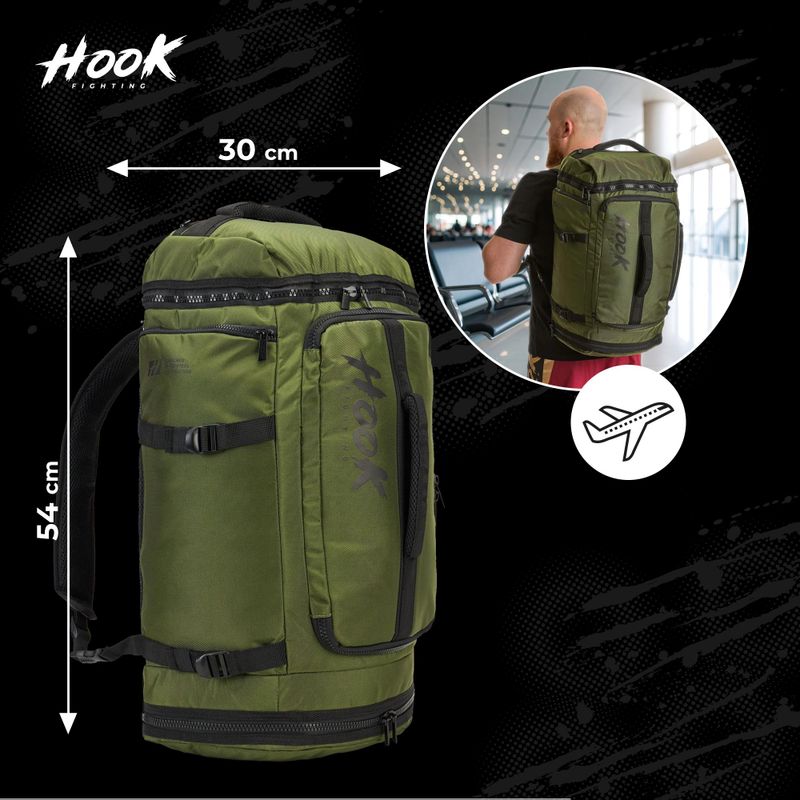 Zaino/borsa 2in1 HOOK FIGHTING Training Duffel Bag 30 l verde 17