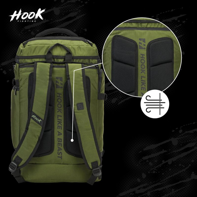 Zaino/borsa 2in1 HOOK FIGHTING Training Duffel Bag 30 l verde 18