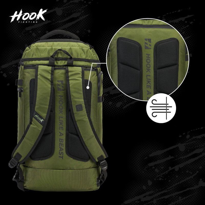 Zaino/borsa 2in1 HOOK FIGHTING Camp Duffel Bag 41 l verde 19