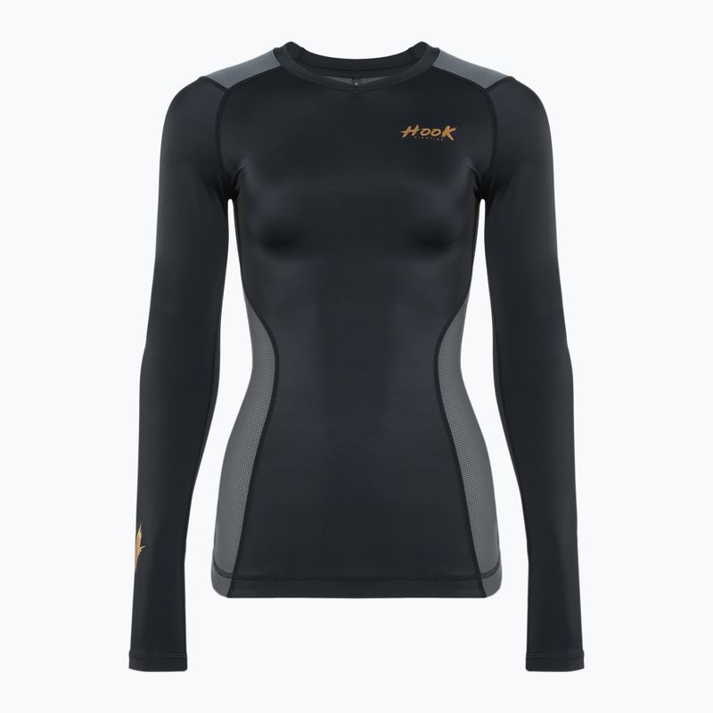 Rashguard a manica lunga da donna HOOK FIGHTING Base nero 7