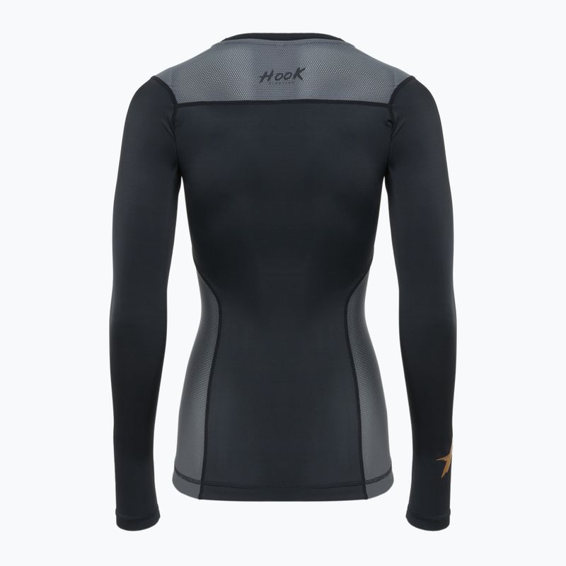 Rashguard a manica lunga da donna HOOK FIGHTING Base nero 8