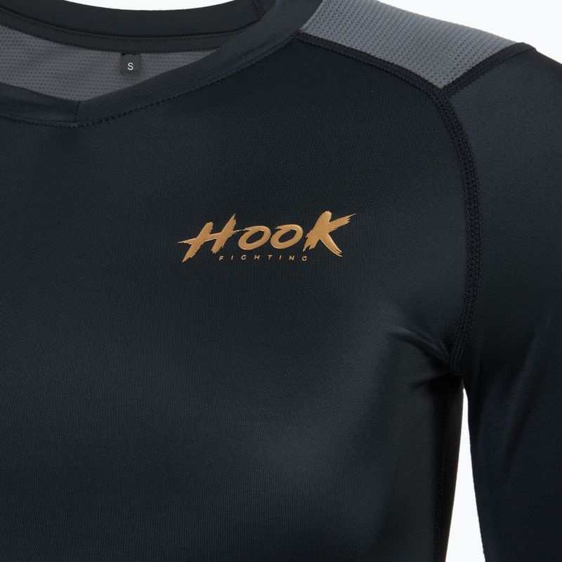 Rashguard a manica lunga da donna HOOK FIGHTING Base nero 9