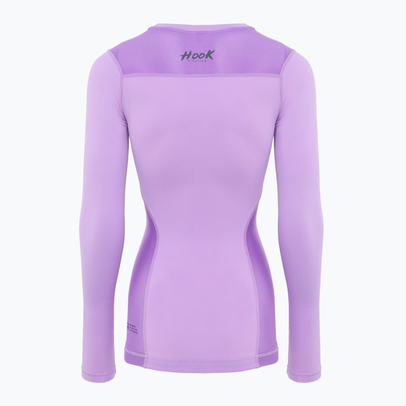 Rashguard manica lunga donna HOOK FIGHTING Base viola 2