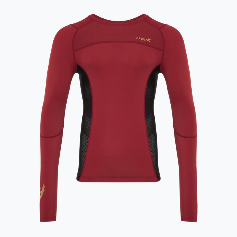 Rashguard a manica lunga da uomo HOOK FIGHTING Base rosso 11