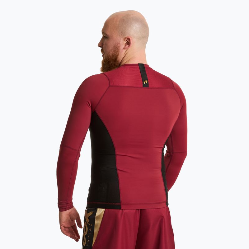 Rashguard a manica lunga da uomo HOOK FIGHTING Base rosso 5