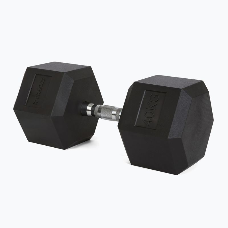 Manubri gommati TREXO Hex 40 kg