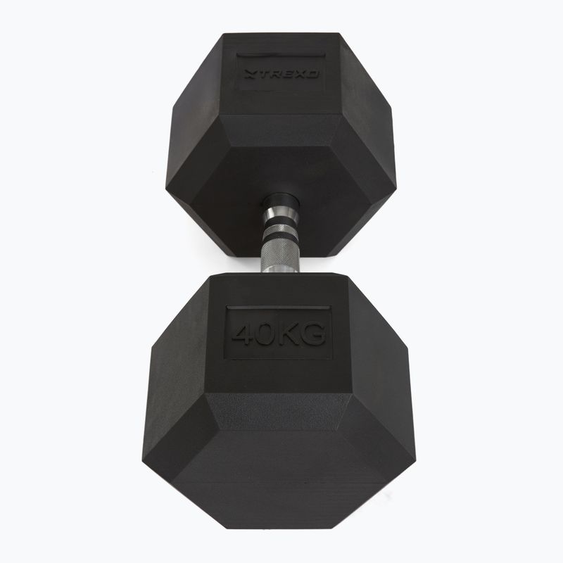 Manubri gommati TREXO Hex 40 kg 3