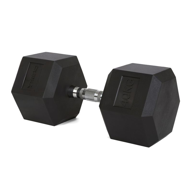 Manubri gommati TREXO Hex 40 kg 5