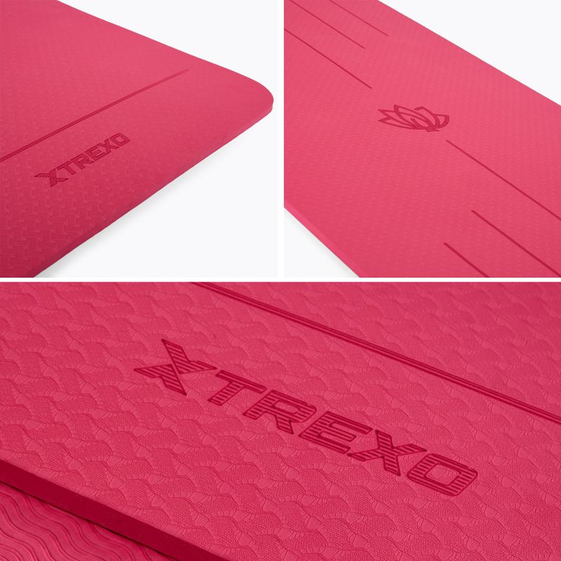 Tappetino fitness TREXO TXO-B4Z002-PK 6 mm rosa 3