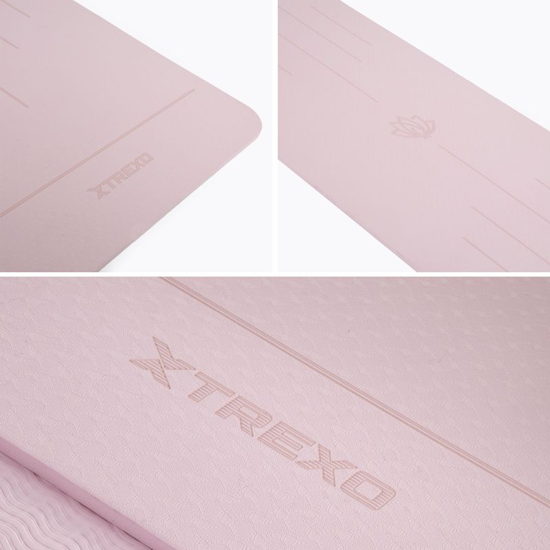 Tappetino fitness TREXO TXO-B4Z002-VT 6 mm rosa 4