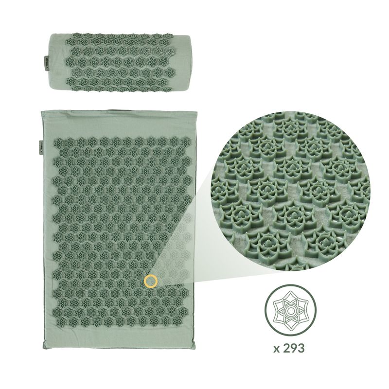 Tappeto per agopressione XTREXO con cuscino TXO-B4Z004-GN verde 5