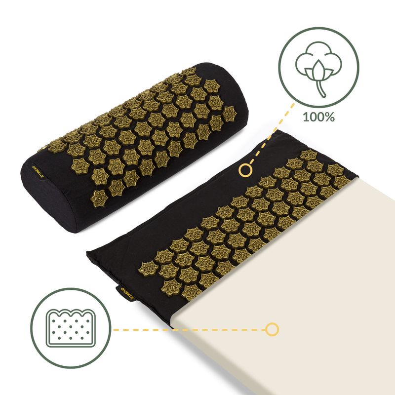 Tappeto per agopressione XTREXO con cuscino TXO-B4Z004-BK nero 8