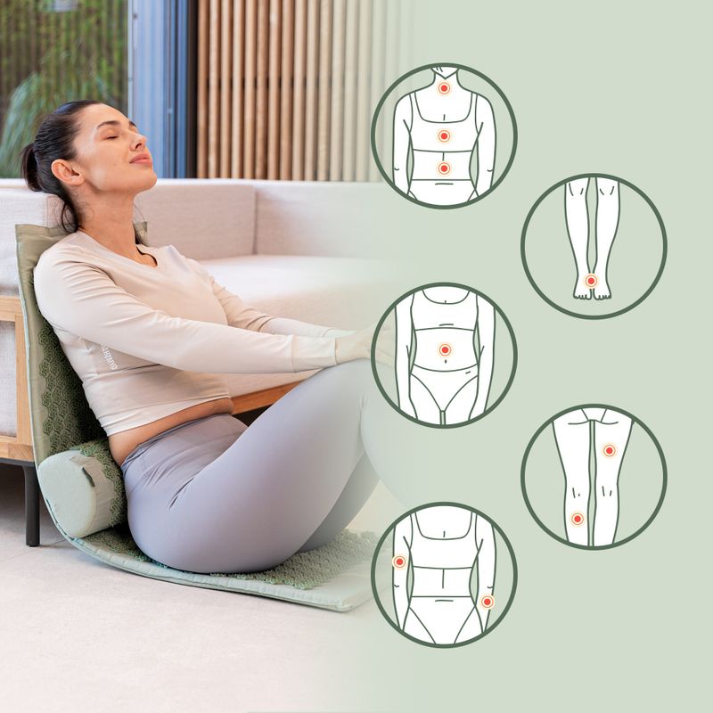 Tappetino per agopressione XTREXO grande con cuscino TXO-B4Z005-GN verde 10