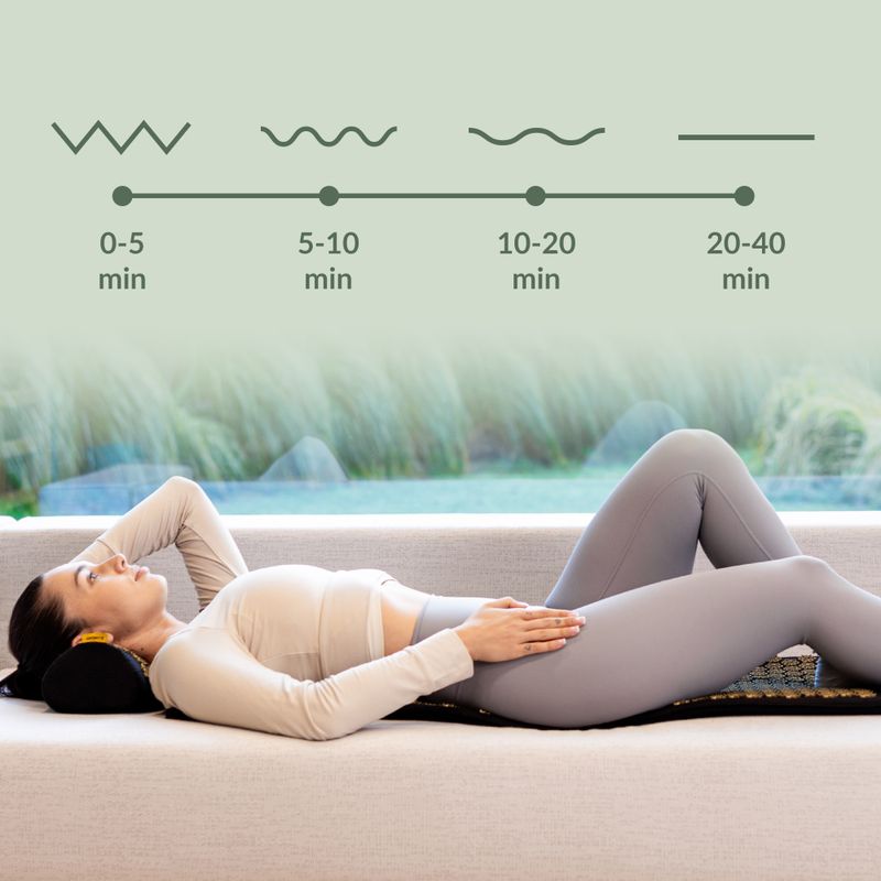 Tappeto per agopressione XTREXO grande con cuscino TXO-B4Z005-BK nero 11