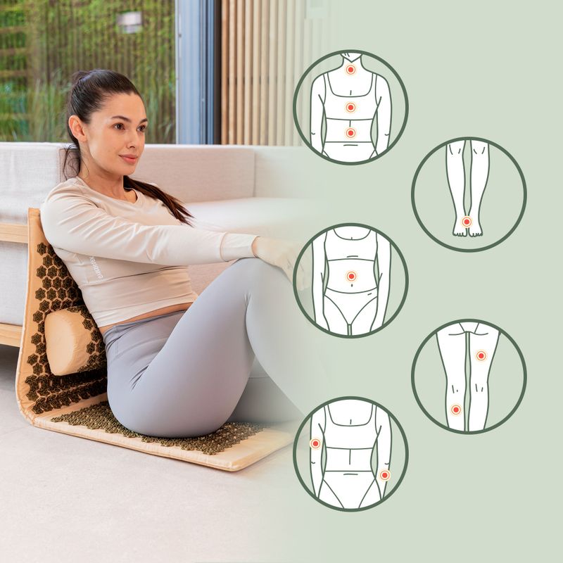 Tappeto per agopressione XTREXO grande con cuscino TXO-B4Z005-BZ marrone 10