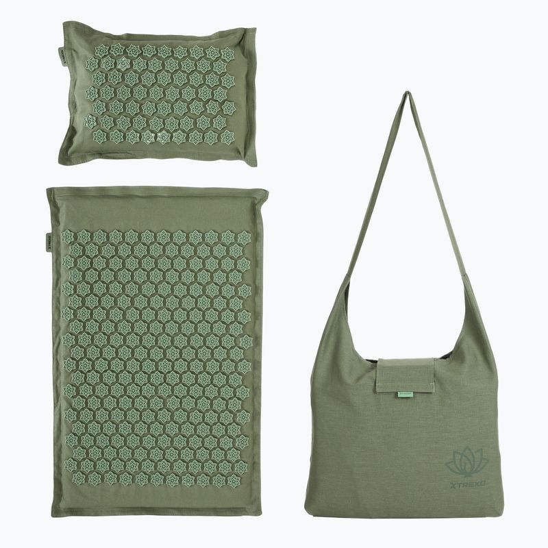 Tappeto per agopressione TREXO ECO con cuscino TXO-B4Z006-GN verde
