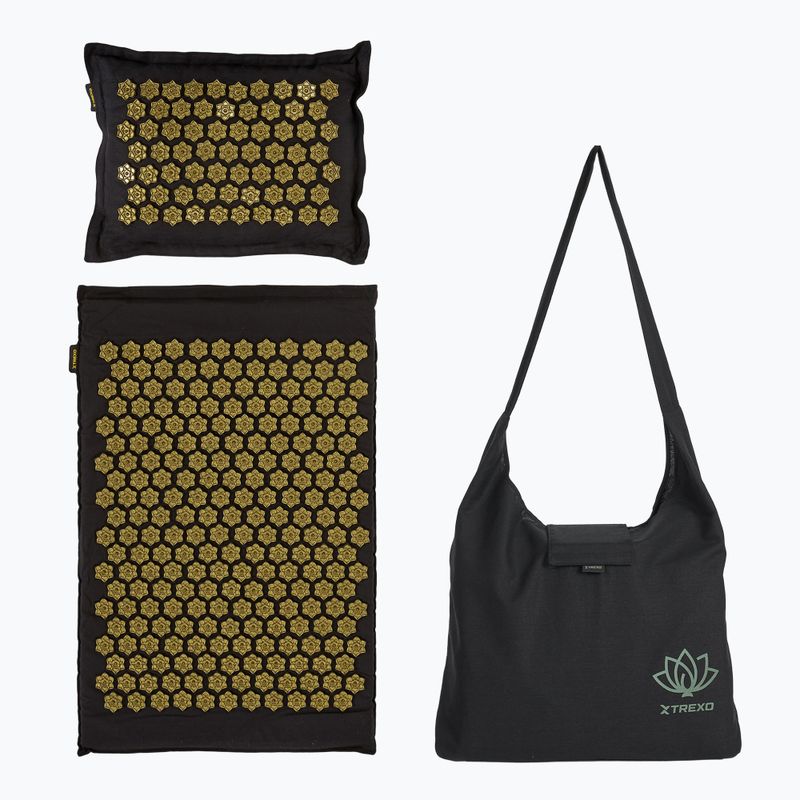 Tappeto per agopressione XTREXO ECO con cuscino TXO-B4Z006-BK nero