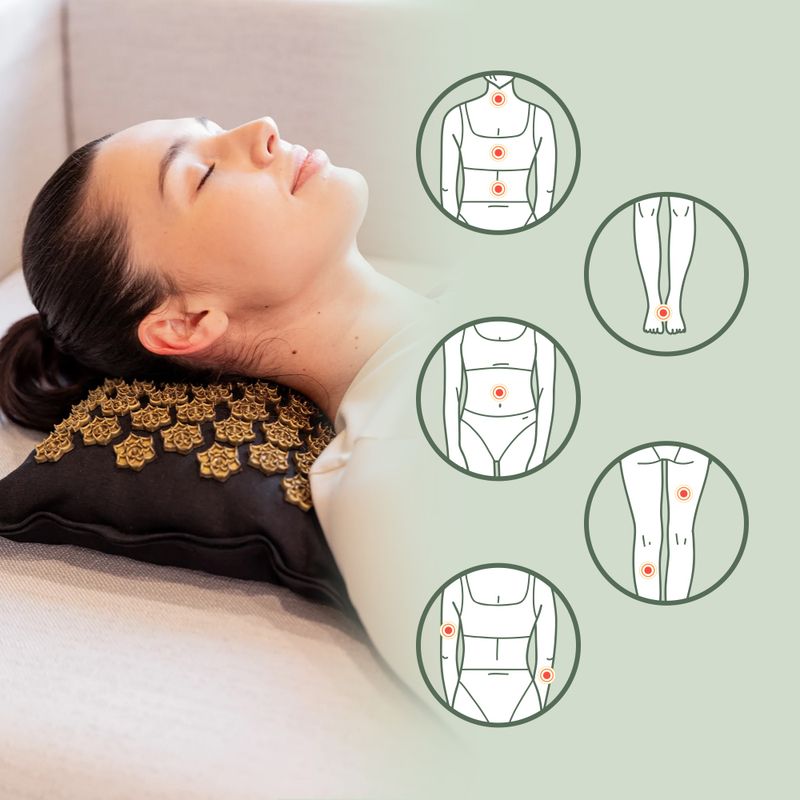 Tappeto per agopressione XTREXO ECO con cuscino TXO-B4Z006-BK nero 11