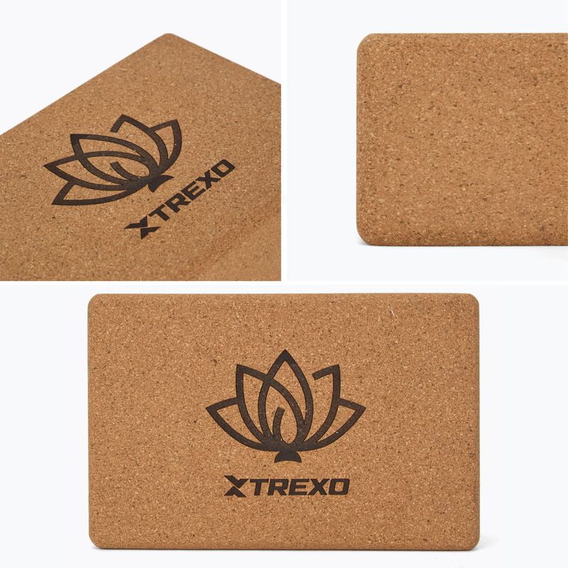 Cubo yoga in sughero XTREXO TXO-B4Z077-NC naturale 5