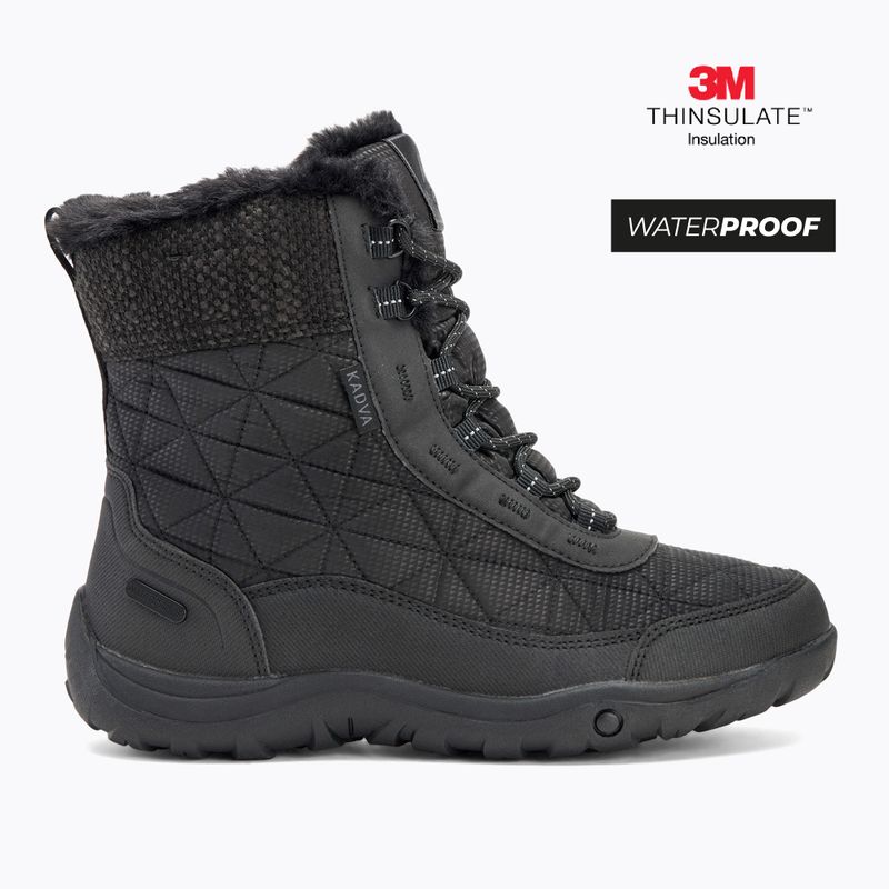 Stivali da neve donna KADVA Rava Mid WaterProof 3M Thinsulate nero 2