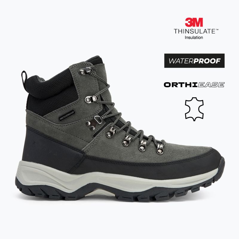 Scarpe da trekking uomo KADVA Adven Mid WaterProof grigie 2