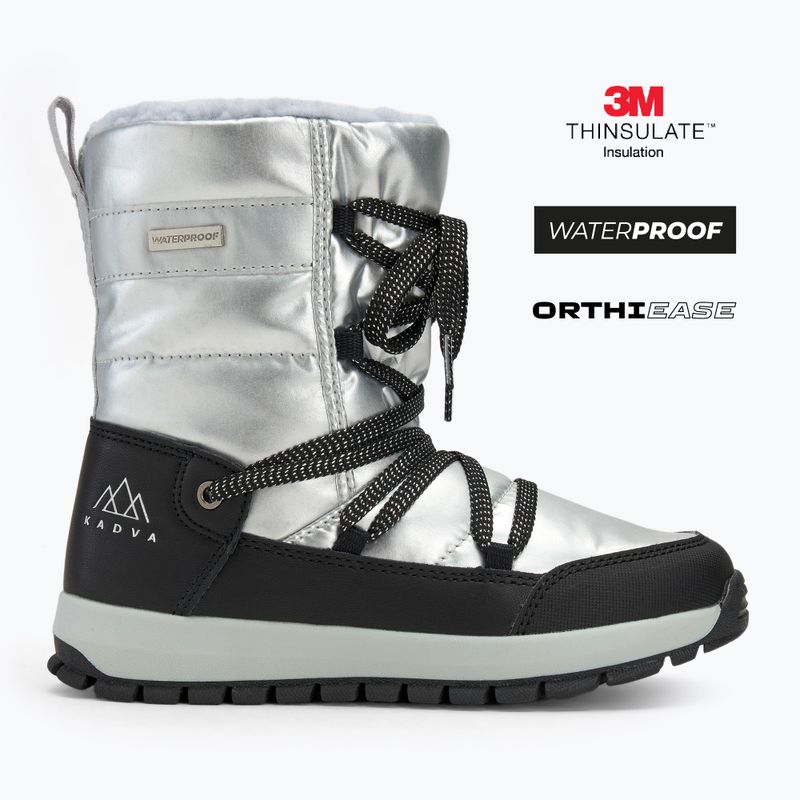 Stivali da neve per bambini KADVA Haven WaterProof Jrg 3M Thinsulate argento 2