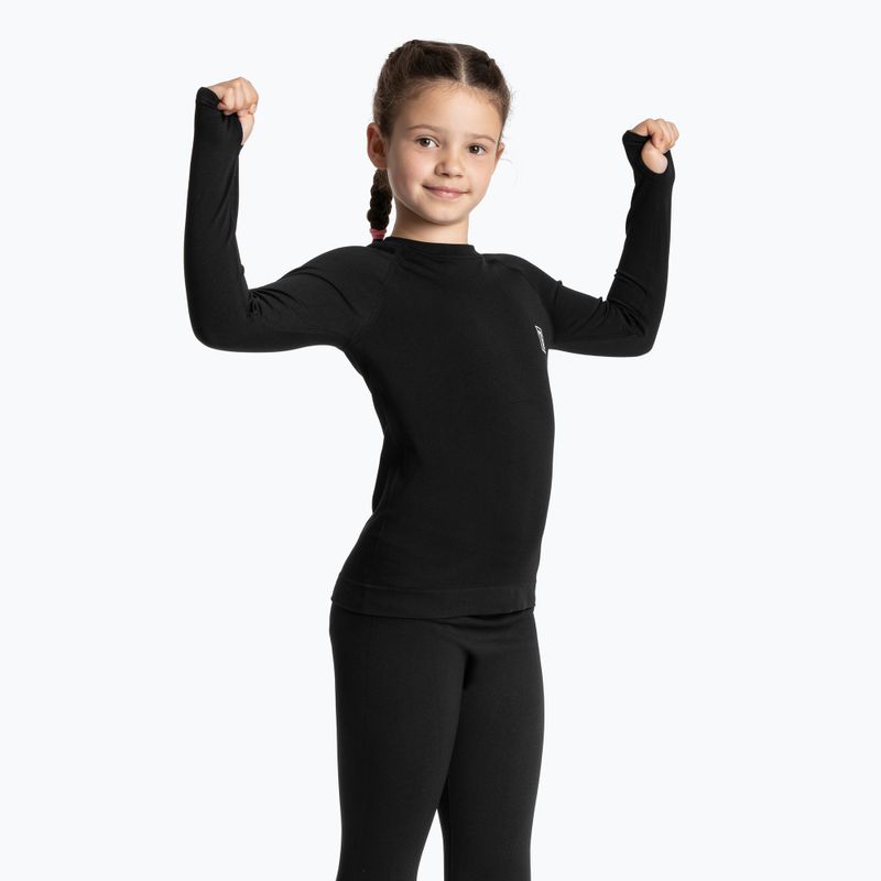 OneTeam Achill Jr Set di intimo termico per bambini nero 16