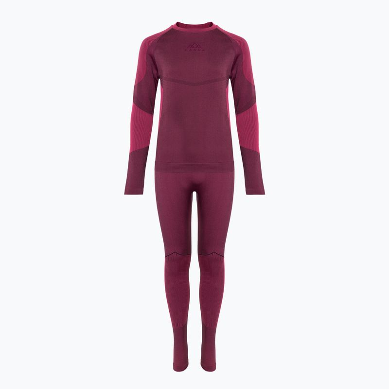 Completo di biancheria intima termica per bambini KADVA Frosty Jrg Set senza cuciture rosa 9