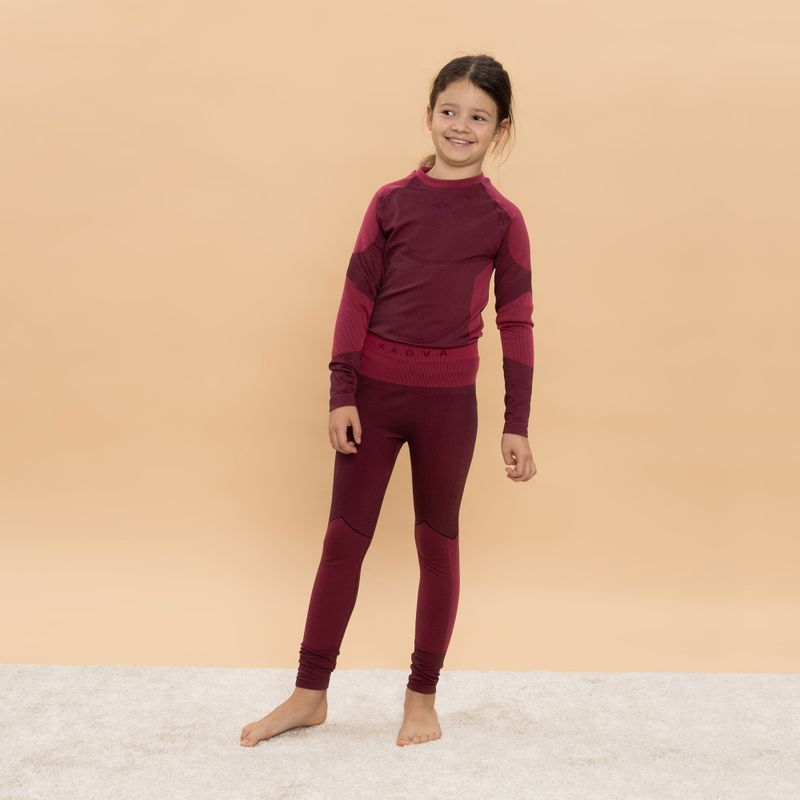 Completo di biancheria intima termica per bambini KADVA Frosty Jrg Set senza cuciture rosa 6