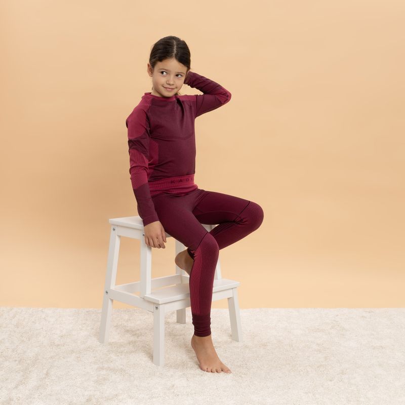 Completo di biancheria intima termica per bambini KADVA Frosty Jrg Set senza cuciture rosa 5