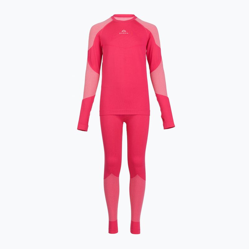 Completo di biancheria intima termica per bambini KADVA Frosty Jrg Set senza cuciture rosa