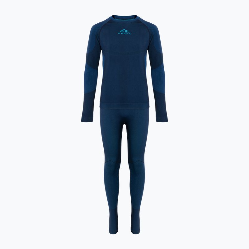Completo di biancheria termica per bambini KADVA Frosty Jrb Set senza cuciture blu navy 6
